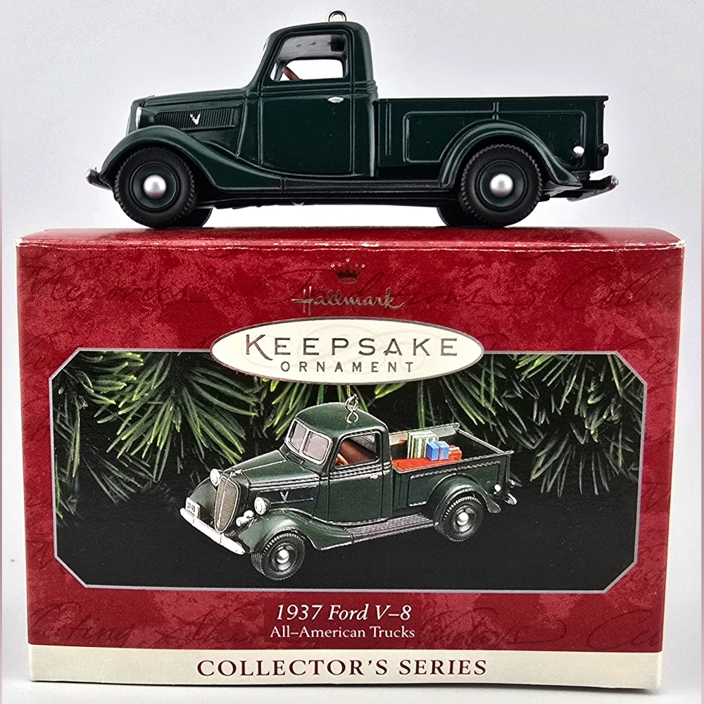Hallmark 1937 Ford V8 Ornament All-American Trucks Collector's Series 1998